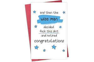 Funny Retirement Cards for Men Friends Husband Humorous Retirement Gifts for Male Teachers Coworkers Congratulations Card Ret