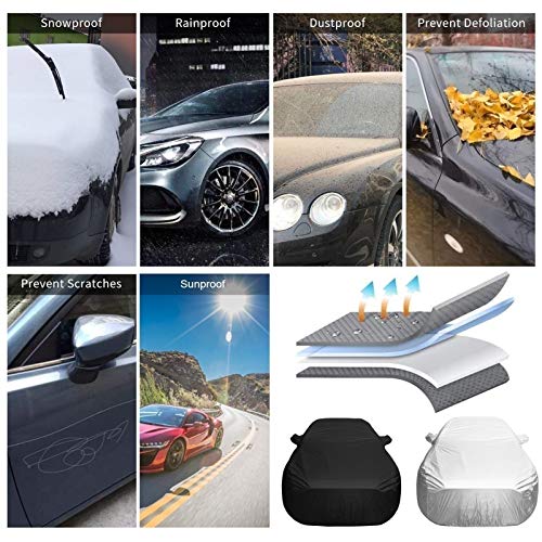 Autohoezen Compatibel Met BMW X1 X2 X3 X4 X5 X6 X7 Car Cover Ingebouwde Katoen 100% Waterdicht, Sneeuw Hagel Vorst Stof… - Afbeelding 4
