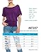 Nolabel Women's V Neck/Boat Neck Dolman Short Sleeve Side Shirring Drape Tunic Top (Plus Size)