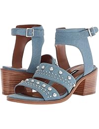 nine west Women 's richgal Denim sandalia de tacón