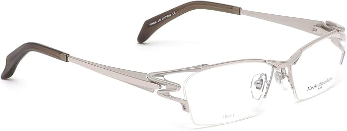 Amazon Mf 1219 2 58サイズ Masaki Matsushima マサキマツシマ メガネフレーム Mf1219 スクエア 日本製 チタン Titanium チタニウム ばね蝶番 バネ蝶番 ナイロール ハーフリム メンズ レディース ファッション眼鏡 通販