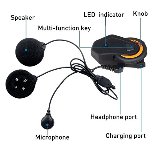 Bluetooth 4.1 Motorcycle Motorbike Helmet Interphone Headset