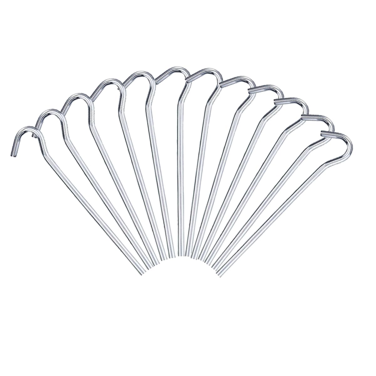 iPEAK Tent Peg 12 Pieces 9-inch Metal Heavy Duty Camping Pegs 9’’ Strong Galvanised Rust Free Tent Hooks Pegs (12 Pack)
