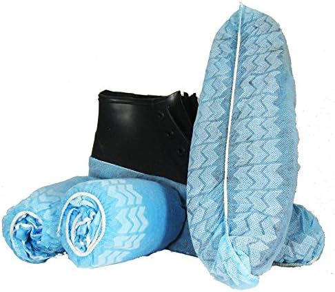 Medical Booties Shoe Covers Non Slip Package of 25 Pair - 50 Covers - Blue