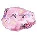 Mudder Waterproof Women Shower Bath Cap, 2 Pack, Pink and Purple
