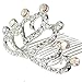 kilofly 6pc Princess Party Favor Crown Crystal Rhinestone Tiara Hair Comb Clip