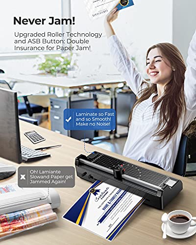 13 inches Laminator, Willing 4 in 1 Thermal Laminator, 2 Roller System, Includes 20 Laminating Pouches, Paper Trimmer, Corner Rounder (Hot&Cold).