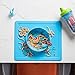 Modern Innovations Children's Silicone Placemat with Bowl, Blue No Mess Kid's Placemats, All-In-One Toddler Placemat, Silicone Suction Bowl, No Mess Bowl, Baby Placemat with Bowl, BPA Free