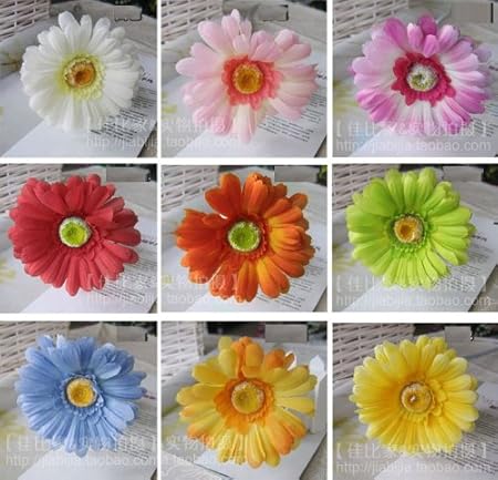 Amazon カラフル かわいい 造花の ガーベラ 9色 本セット おしゃれな インテリアや 飾りつけ等に おもちゃ おもちゃ