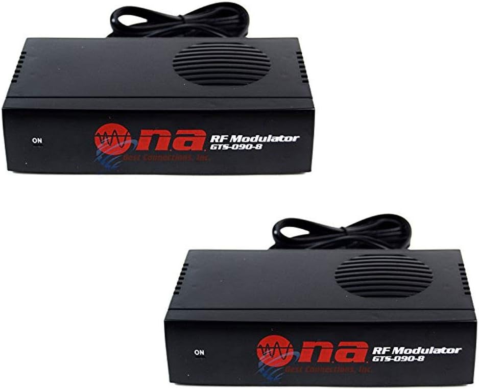 Amazon Com 2 Pack Universal Rf Modulator Rca Audio Video To Coaxial Coax F With S Video Electronics