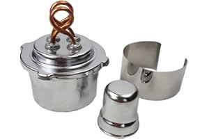 GSC International 42002 Premium 42002 Dual Wick Alcohol Burner, 100 mL Capacity, Durable Metal Build in Silver/Bronze – Reliable Lab & Home Use Heating Tool