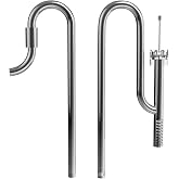 FZONE Stainless Steel Lily Pipes, Skimmer Set for 5/8" (16/22mm) Tubing | inflow and outflow pipes with spin skimmer and adjustable rod, ideal for planted aquariums.