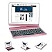 iPad Keyboard Case 9.7 for iPad 2018 (6th Gen) - 2017 (5th Gen) - iPad Pro 9.7 - iPad Air 2 & 1, 7 Color Backlit Keyboard Case/360 Rotate Wireless/BT Keyboard Case with Auto Sleep/Wake (Rose Gold)