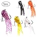 East Rain Artificial Octopus Swimbait with Skirt Tail Lingcod Rockfish Jigs for Saltwater Fishing Big Game (PVC,3.54/7.87/9.45inch,0.81/6.35/9.88oz,Mulit-Colors Option)