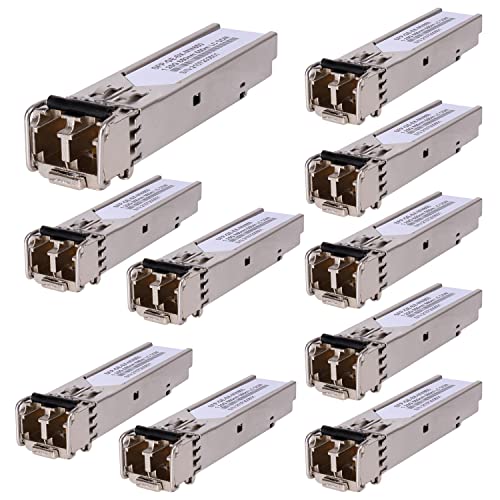 10Pack 1.25G 850nm Multimode SFP LC Transceiver Fiber Module 550 Meters
