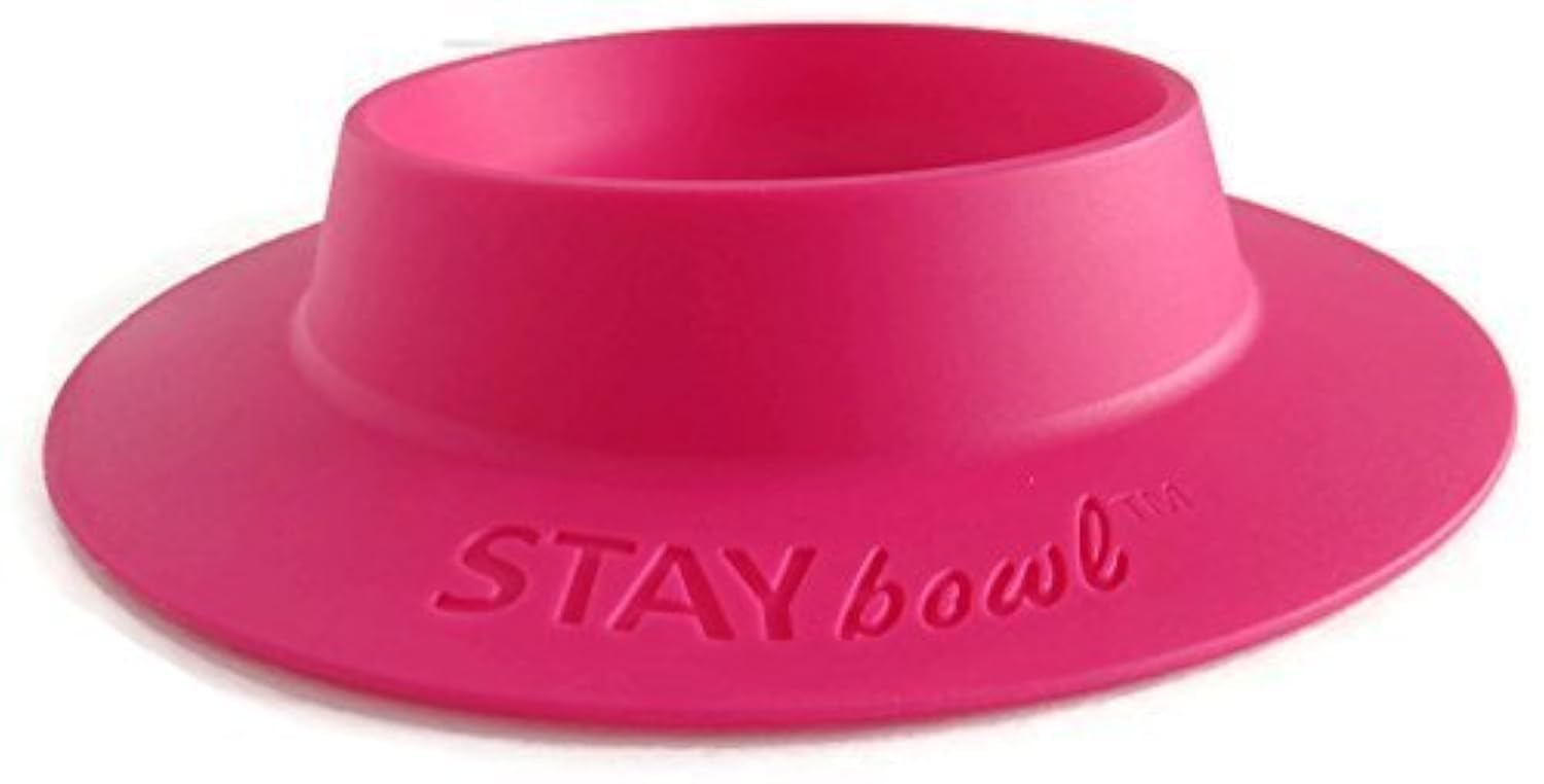 STAYbowl Tip-Proof Bowl for Guinea Pigs and Other Small Pets - Fuchsia (Pink) - Large 3/4 Cup Size New