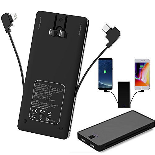 Buy Q Power Bank, 5000mAh Portable Charger with Lightning Cable and USB
