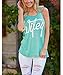 Mansy Women's Letter printed Wifey Tank Top ,Mint Green,Medium