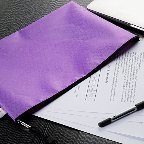 A4 Business Zipper File Bags - Lavince 6PCS Oxford Cloth Waterproof Document Holder with Double Layers Mesh Envelope Document Holder,PVC Organizer Storage Bag for Cosmetics Offices Supplies Travel