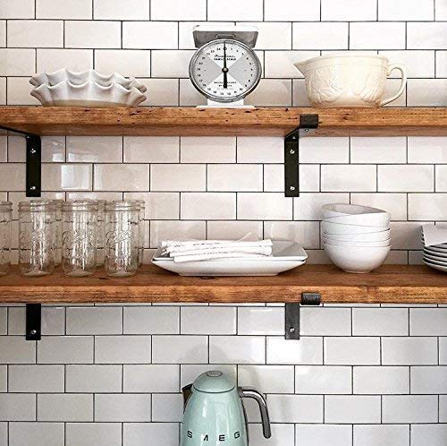 2 Pack - 5.5"L x 4"H Lip Shelf Bracket, Iron Shelf Brackets, Metal Shelf Bracket, Industrial Shelf Bracket, Modern Shelf Bracket, Shelving