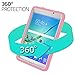 Samsung Galaxy Tab A 7.0 Case, Pink, Jeccy 3in1 Full-body Shock Proof Hybrid Heavy Duty Armor Defender Protective Case, Silicone Skin Hard Plastic Case for Samsung Tab A 7 (SM-T280 / SM-T285)