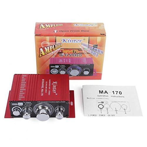 Kinter MA170 12V 2 Channel Mini Digital Audio Power Amplifier for Car