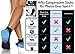 Physix Gear Short Compression Socks for Men & Women - Best Low Compression Socks Women & Men with Arch Support, Ideal for Running, Plantar Fasciitis comfort, and Swelling, Blue/Black (2 Pairs), L/XL