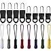 Hicarer 48 Pieces Zipper Pulls Zip Fixer Tags Zipper Repair Tabs Replacements for Clothes, Bags and Crafts (8 Colors)