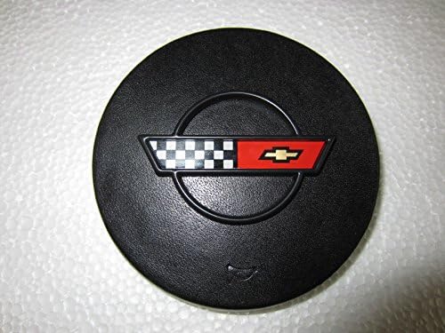 1986-89 Corvette Leather Horn Cap with Cross Flag emblem