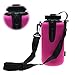 Beautyflier Neoprene Water Bottle Sleeve Insulator Cooler with Adjustable Shoulder Strap for 32 Oz.Wide Mouth Sport Water Bottle (Hotpink)