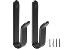 SANJINFON Snowboard Wall Mount Storage Holder, Surfboards Skateboards Skis Horizontal Display Clip Wall Rack Mount Black Small for Home Garage(Modern)