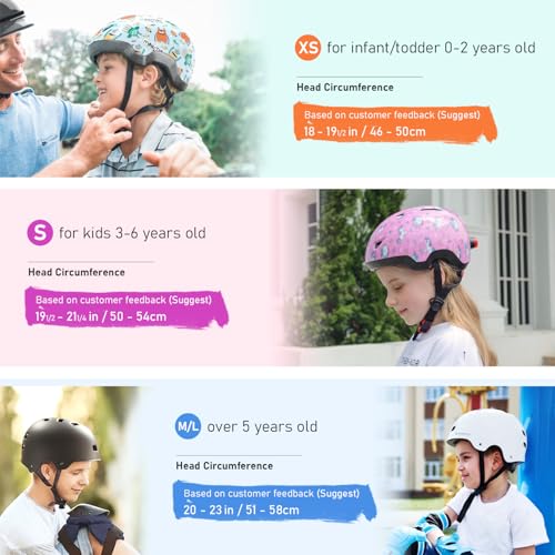 MOUNTALK Kids/Toddler Bike Helmet for Infant/Baby to Children 1/2/3/4/5/6/7/8 Years Old, Kids Helmets Ages 5-8/8-14,Skateboard Helmets for Youth Boys and Girls