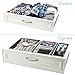 Creative Scents Underwear Drawer Organizer Divider - Set of 3 - Strong Fabric Foldable Closet Dresser Storage Baskets for Socks, Ties, Scarves, Tshirt and Baby Clothes & Mens Cloth (Gray)