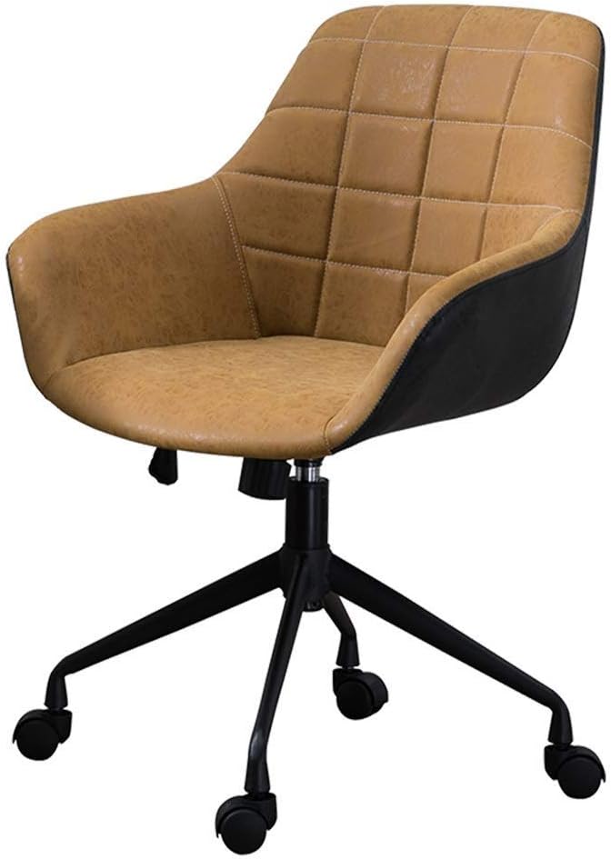 BEANFAN Swivel Chair, PU Wear Resistant High Stretching Feet Computer Chair Study Office Chair Ergonomics Anchor Lift Chair, Color and Base Optional Leisure Chair