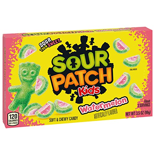 SOUR PATCH KIDS WATERMELON SOFT & CHEWY CANDY, BULK CANDY, 12 – 3.5 OZ BOXES