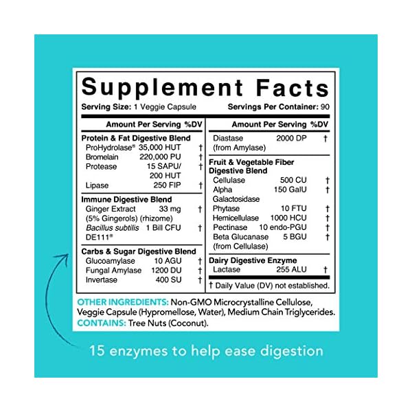 Digestive Enzymes with Probiotics and Ginger Plant Based Supplement