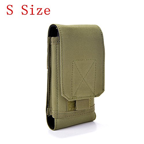 Tactical MOLLE Smartphone Holster, Universal Army Mobile Phone Belt Pouch EDC Security Pack Carry Accessory Kit Blowout Pouch Belt Loops Waist Bag Case For iPhone SE 5S Samsung Galaxy S4 mini