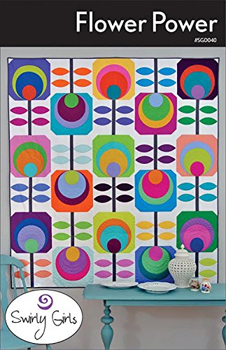 Flower Power Quilt Pattern by Swirly Girls Designs 60" x 66" SGD040