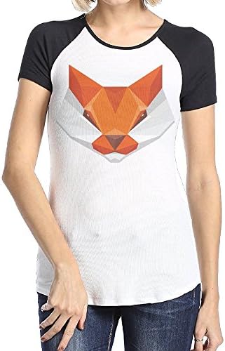 Askdji2 Women's Two-Toned Tees-Cool Square Fox Black