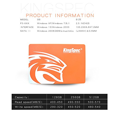 KingSpec 256GB SSD 2.5" SATA3 (P3-256) Sata III 2.5" Interne SSD, tot 520 MB/s … - Image 4