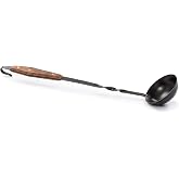 Barebones Cowboy Grill Ladle - Stainless Steel Chef Ladle - Large Long Handle Dipper - Soup Ladle for Outdoor Cooking