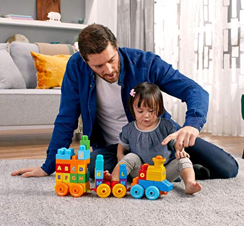 Mega Bloks ABC Musical Train Building Set, 50 pieces (Renewed)