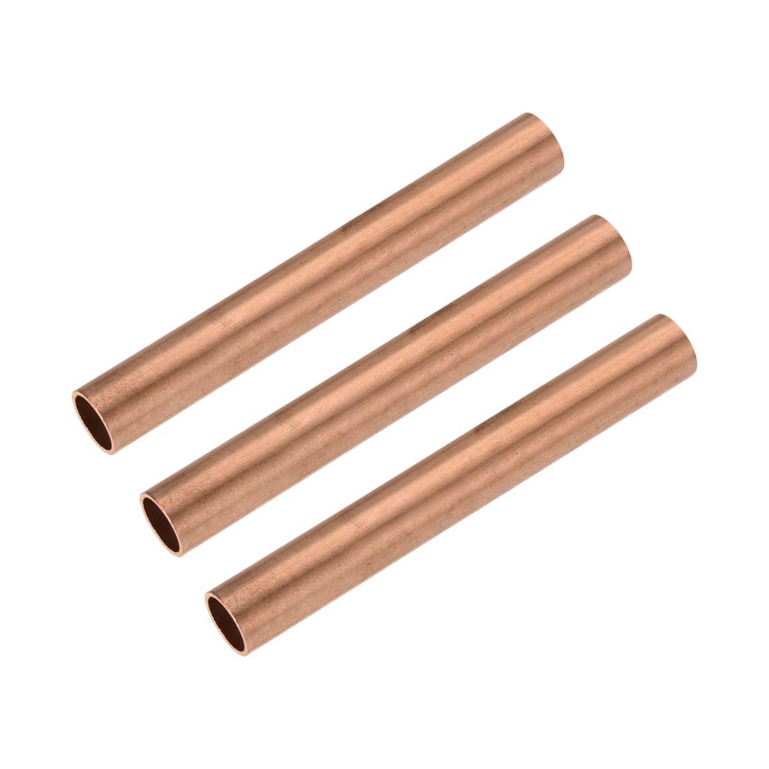 uxcell Copper Round Tube, 13mm OD 1mm Wall Thickness 100mm Length Straight Pipe Tubing 3 Pcs