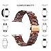 Wearlizer Compatible with Apple Watch Band 42mm 44mm Womens iWatch Lightweight Resin Wristband Replacement Bracelet Mens Cool Sport Strap with Metal Steel Clasp Series 4 3 2 1-Deep Rose Gold+Tortoise