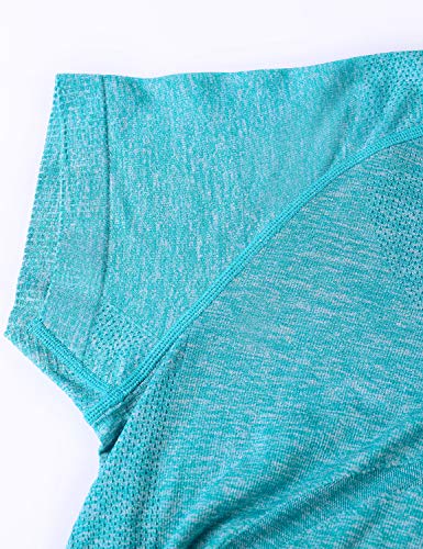 image for CRZ YOGA Seamless Workout Shirts for Women Short Sleeve Plain T-Shirts