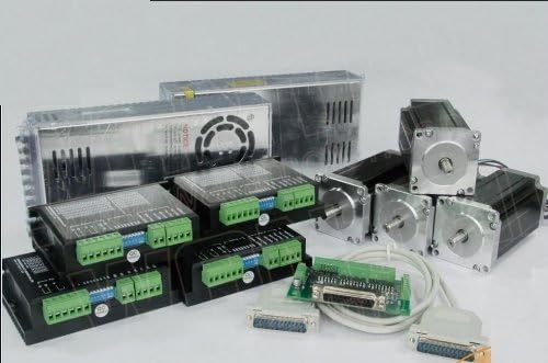 Gowe High Quality 4 Axis Nema 23 Stepper Motor 425oz-in CNC & Driver 4.2A,50VDC, Foam Mill