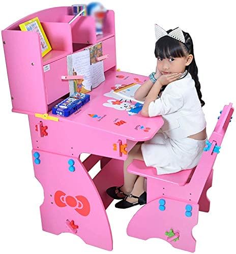 Shengdafashangcheng 子供のための高さ調節キッズデスク 椅子と子供の学校の