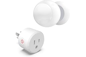 WOTHFAV Wireless Motion Sensor Light Switch with Built-in Timer Settings, PIR Motion Sensor Plug Outlet with 3 Adjustable Ranges, Auto On/Off, Ideal for Garage & Storage Room, Compatible with All Light Bulbs