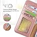 Galaxy s6 Edge Case, Arae Samsung Galaxy S6 Edge [Wrist Strap] Flip Folio [Kickstand Feature] PU Leather Wallet case with ID&Credit Card Pockets (not for S6 and s6 Edge Plus) - Rosegold