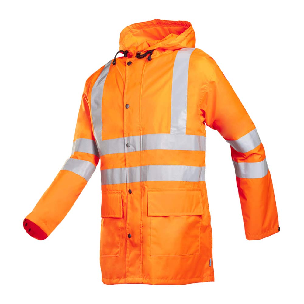 SIOEN 198AA2X98FC1M Monoray Hi-Vis Rain Jacket, Medium, Orange